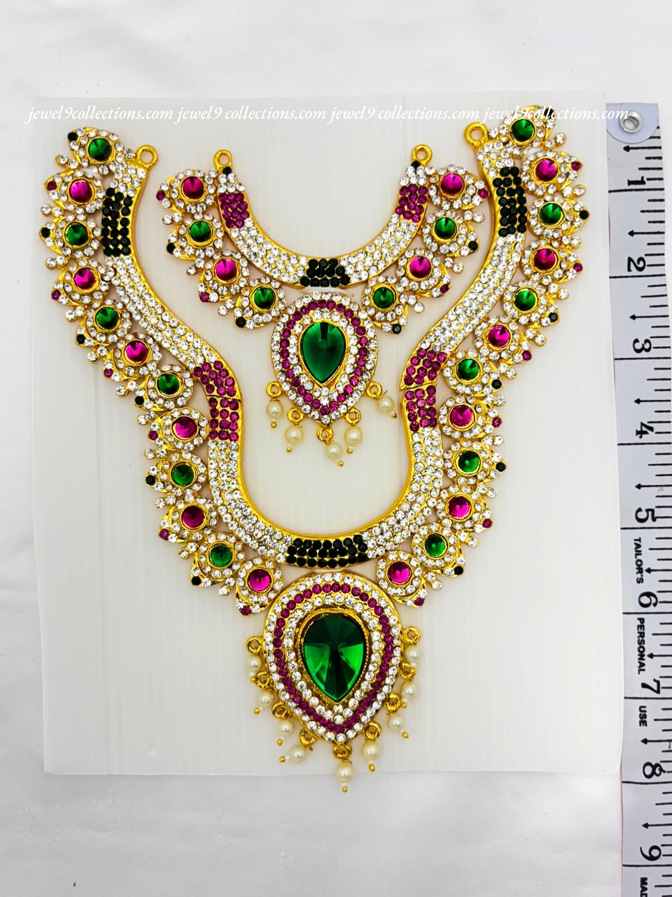 Treditional Divine Indian God and Goddess Lakshmi Mata and Durga Mata stones Necklace Jewellery for Jewel9collections