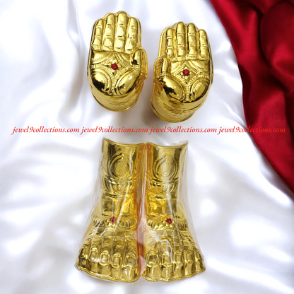 Gold Plated  Hastam Padam for God and Godess