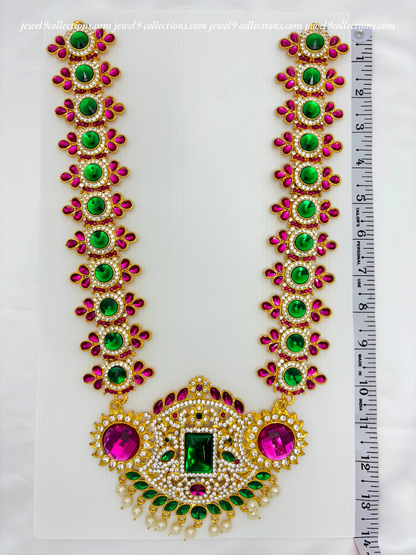 Varalaxmi Divine Long Necklace -Jewel9Collections