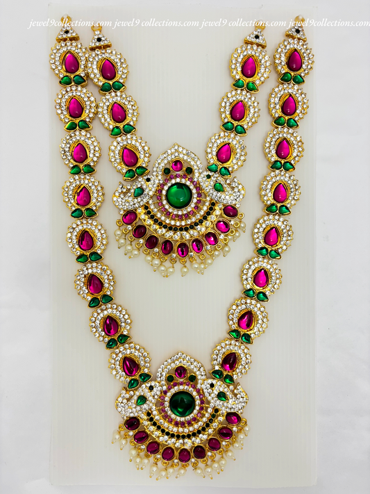 Exquisite Deity Long Haram Ammavaru long Haram - 2 Step Necklaces