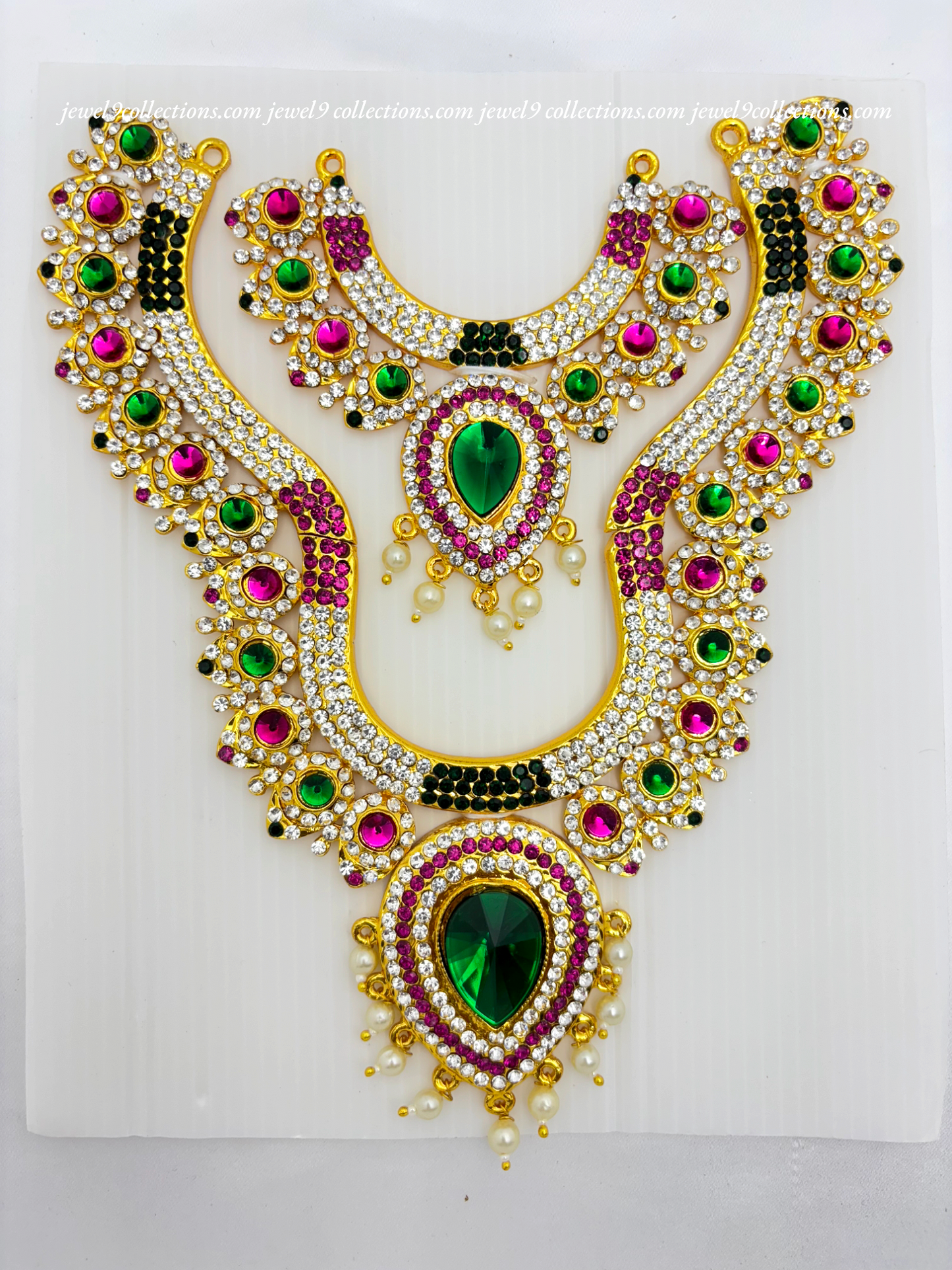 Treditional Divine Indian God and Goddess Lakshmi Mata and Durga Mata stones Necklace Jewellery for Jewel9collections