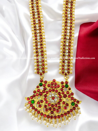 Bharatanatyam Long Necklace Traditional Dance Jewelry