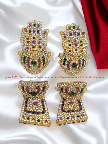 Varalakshmi Idol Hand and Legs with Stones